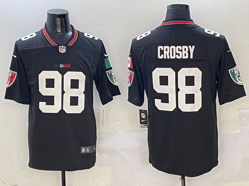 Men Oakland Raiders #98 Crosby Black Mexico 2025 Nike Limited NFL Jersey style 4->oakland raiders->NFL Jersey